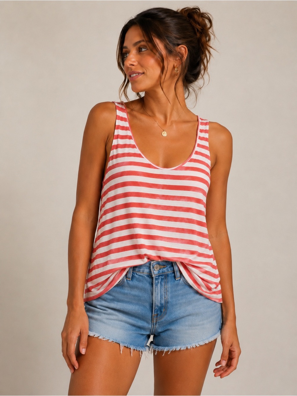 Soft Joie Striped Tank Top